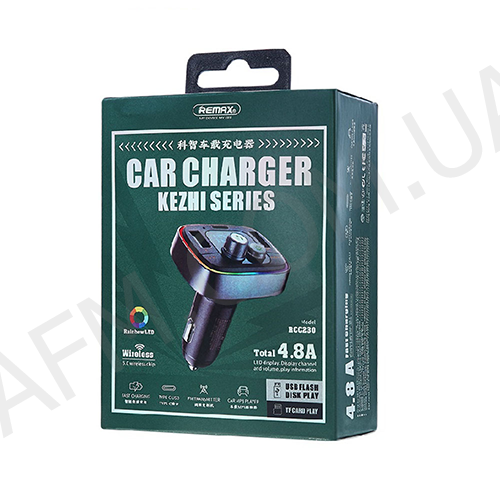 

АЗУ блок Remax RCC230 Kezhi Series 4.8A + Bluetooth FM модулятор
