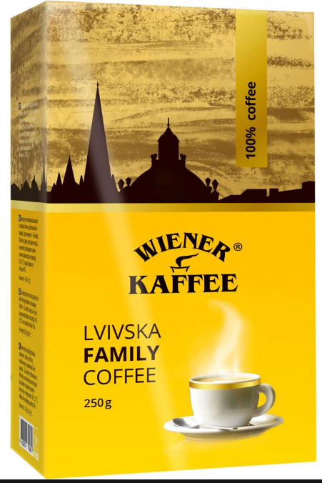 

Кофе молотый Віденська кава LVIVSKA FAMILY COFFEE 250 г 100% арабика 4820000373555