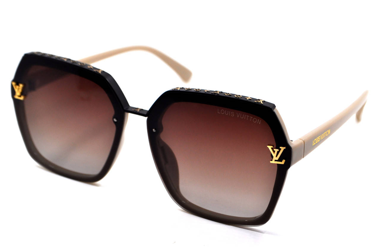 

Женские поляризованные солнцезащитные очки louis vuitton 30157 бежевые, Бежевый