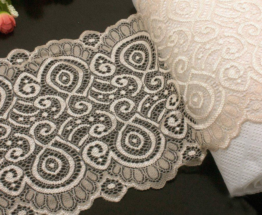

Кружево стрейч 18см Моника, широкое кружево цвета - Шампань (СИНДТЕКС-0734)