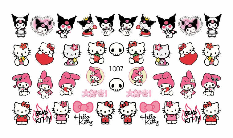 

Водный слайдер дизайн для ногтей Аниме № 1007