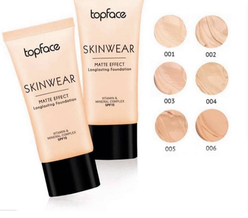 

Тональный крем плотный Описание Topface Skinwear Matte Effect SPF 15