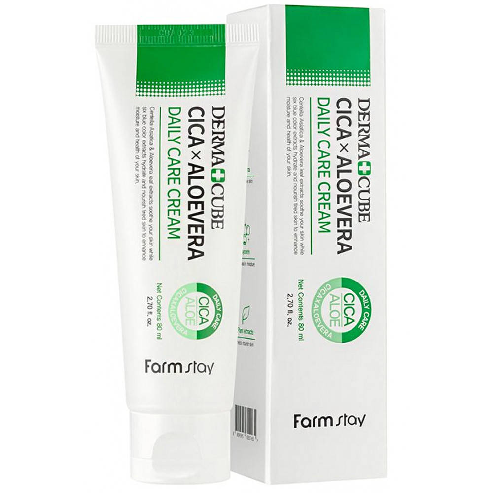 

Успокаивающий крем для лица FarmStay Dermacube Cica & Aloevera Daily Care Cream 80 мл