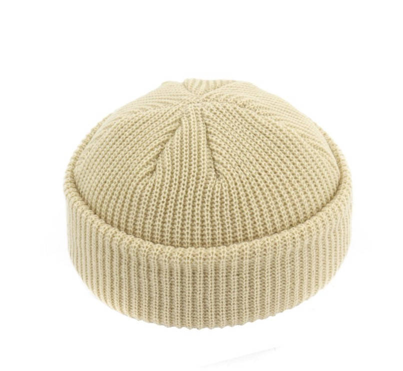 

Шапка в стиле хип-хоп Однотонная Бини Бежевая, Бежевый