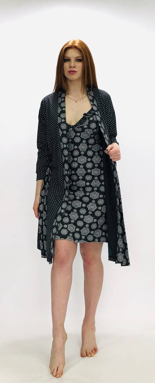 

Комплект пижама халат и ночная рубашка от производителя