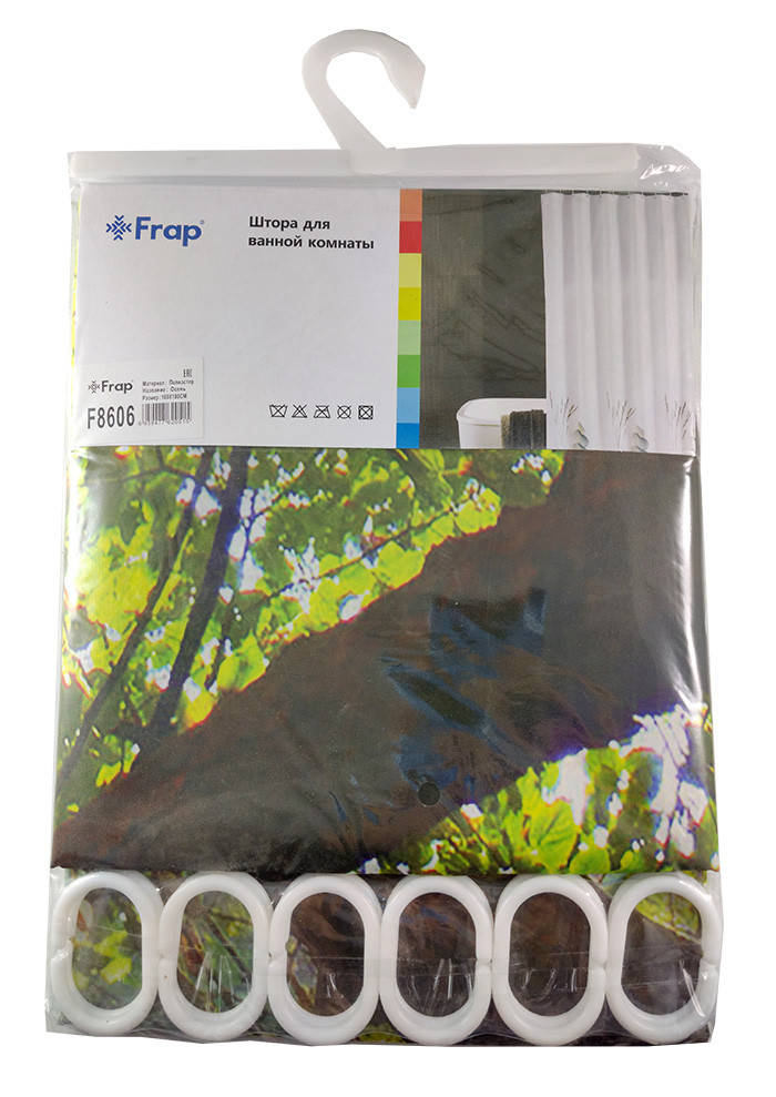 

Штора для ванной 180х180 см полиэстер Осень Frap F8606 1/50