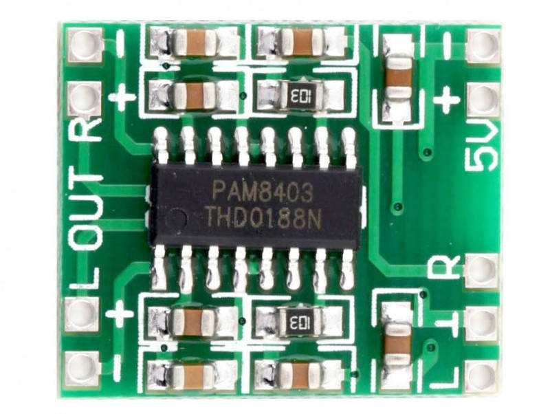 

Аудио усилитель PAM8403 2 х 3 Вт, D класс