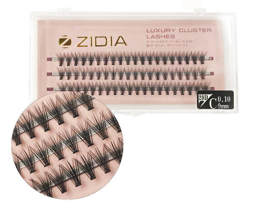 

Zidia Cluster lashes 20D C 0.10 (3 ленты, размер 9 mm), Черный