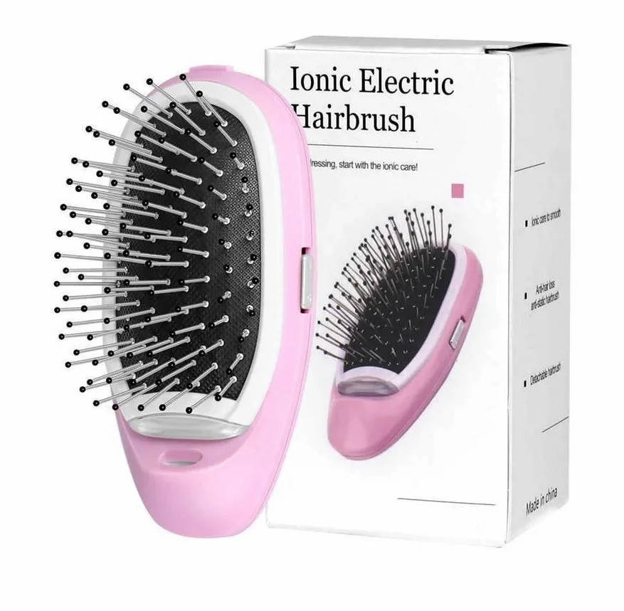

Расческа с функцией ионизации Ionic Electric Hairbrush, Розовый