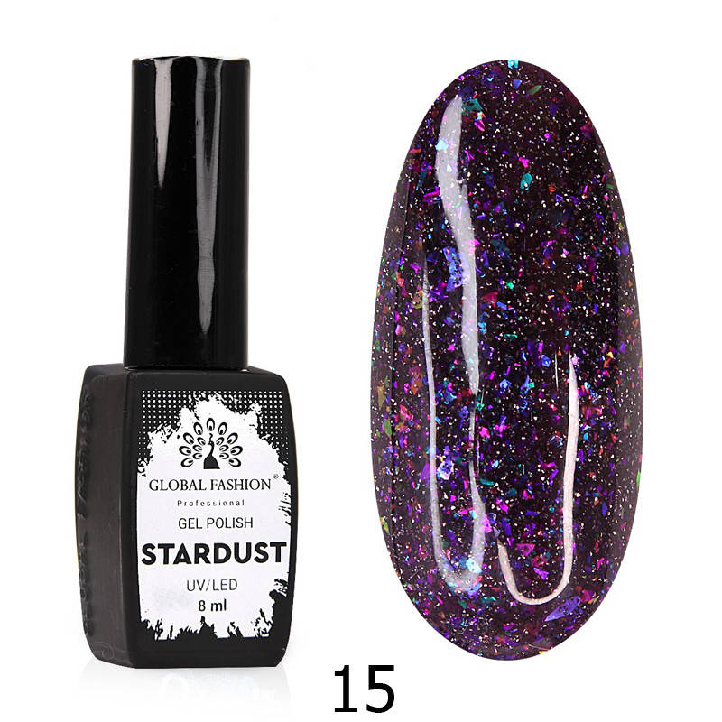 

Гель-лак Global Fashion Stardust светоотражающий № 15, 8 мл
