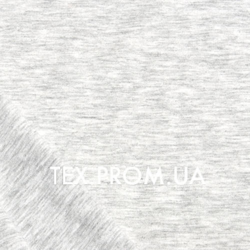 

Кулир стрейч фуликра пенье однотон меланжевый светло-серый