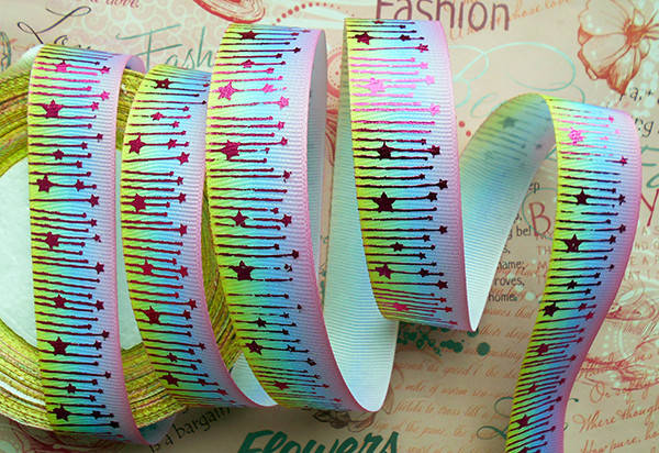 

Стрічка репсова 25мм з візерунком №332