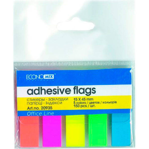 

Стикер-закладка 150 шт (5 неоновых цветов по 30 листков)