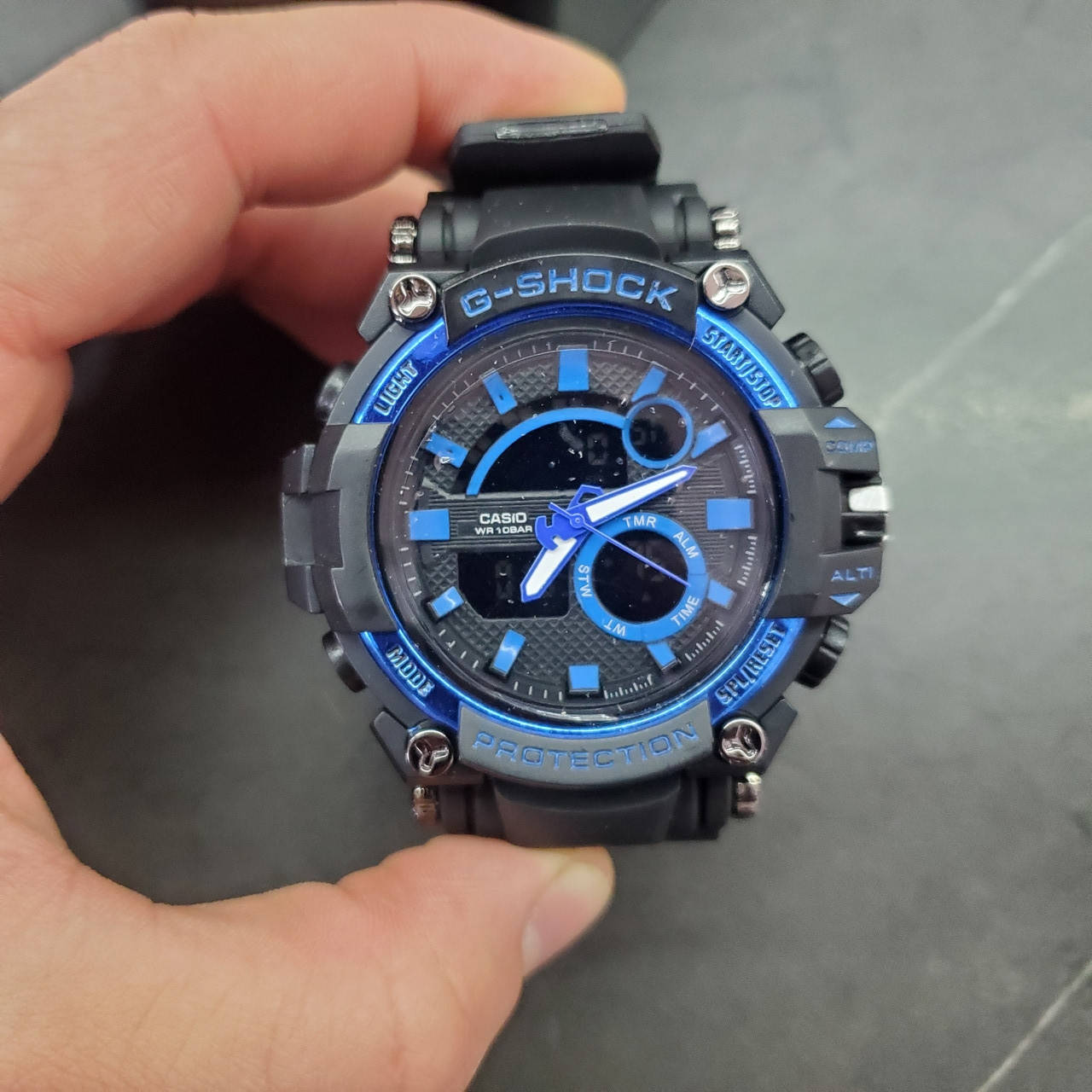 

Спортивные часы Casio C-SHOCK GW-3500 Black-Blue, противоударные