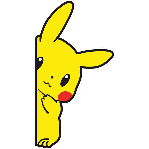 

Pikachu on Board sticker стикер на авто влагостойкий 12*6см, Желтый