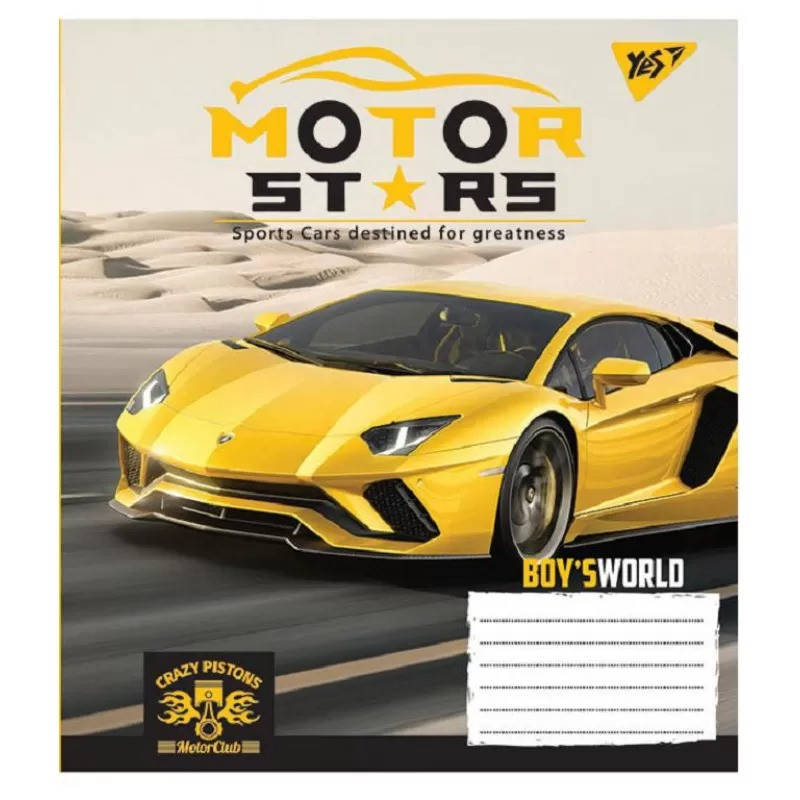 

Тетрадь школьная в клеточку 48 листов YES, Motor Sters