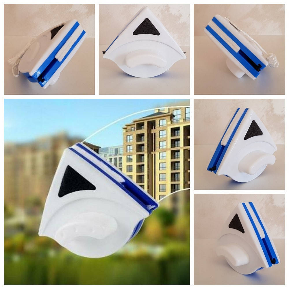 

Щетка магнитная для мытья окон с двух сторон, Синий