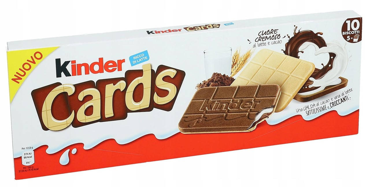 

Печенье Kinder Cards 128g