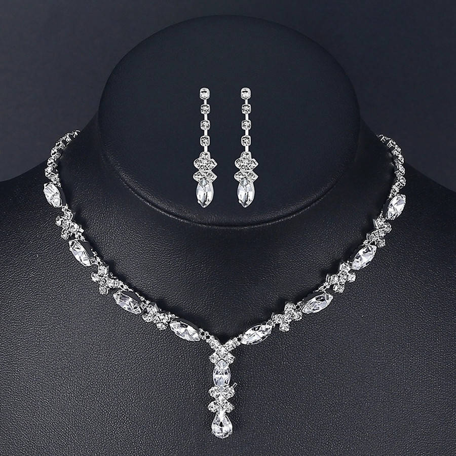 

Свадебный набор ювелирная бижутерия посеребрение 4714с