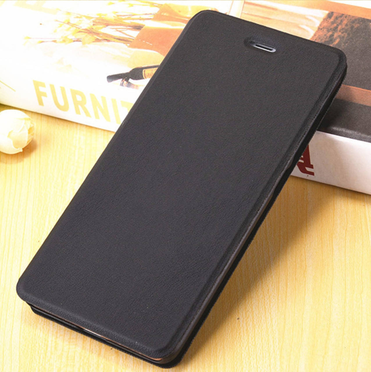 

Чехол-книжка из кожзама для Xiaomi Redmi Note 7, Черный