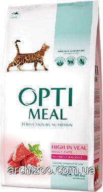 

Optimeal High in Veal 4кг Оптимил для взрослых кошек с телятиной