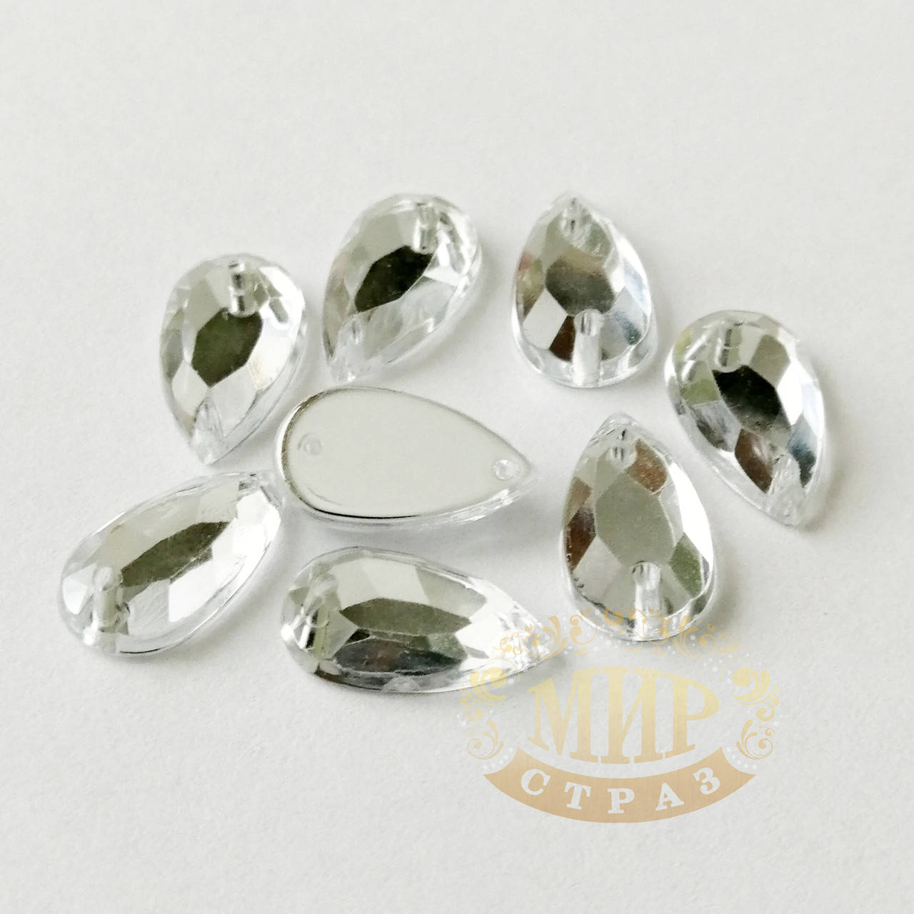 

Акриловые стразы.7х12mm Капля Crystal .Цена за 1шт