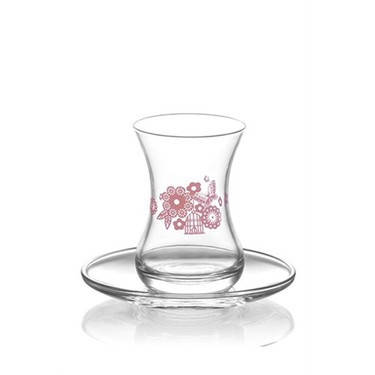 

Набор турецких стаканов для чая ,армуды LAV pudra 9 cm высота 135 cc 6+6