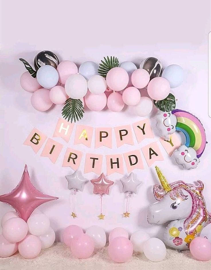 

Фотозона для девочки , единорог с радугой., Розовый