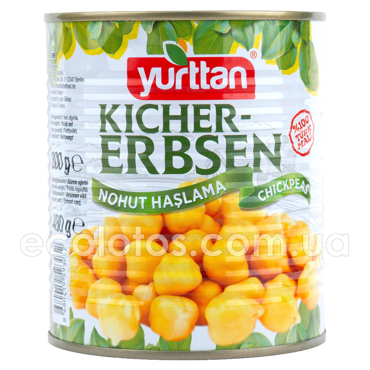 

Нут консервированный "Yurttan" 800 г, Турция