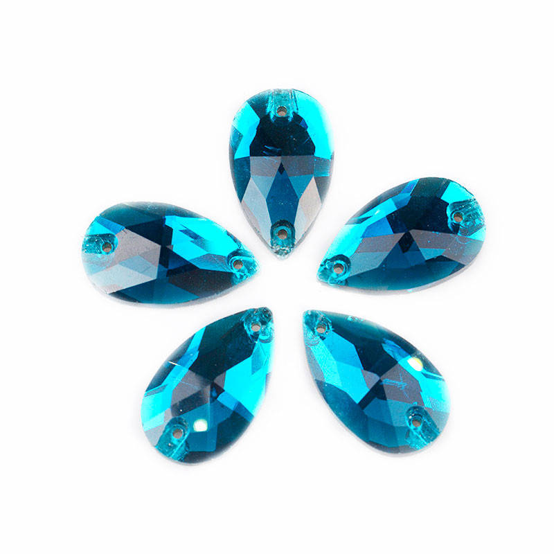 

Пришивные капли Blue Zircon (выберете размер), Синий
