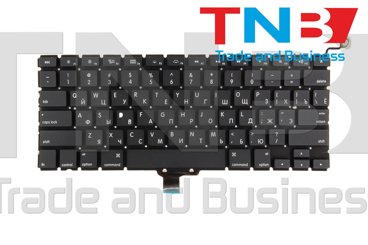 

Клавиатура APPLE Macbook Pro A1278 MD313 MD314 MC700 MC724 MC374 MC375 13" ГОРИЗОНТАЛЬНЫЙ ENTER RUUS, Черный