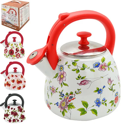 

Чайник эмалированный со свистком 2.8 л Stenson MH-3593