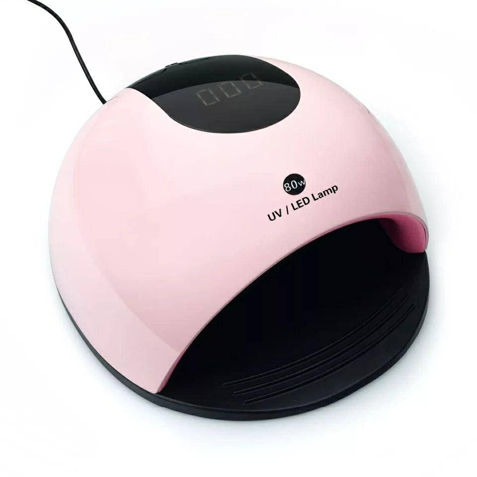 

УФ-лампа для сушки гель-лака lsq36, 80Вт, таймер на 10/30/60с Pink, Розовый