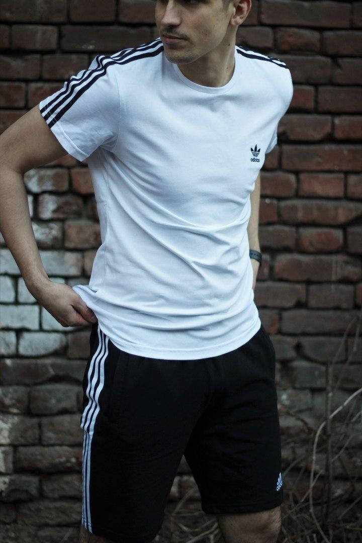 

Летний мужской спортивный костюм Adidas. Мужская футболка и шорты Адидас