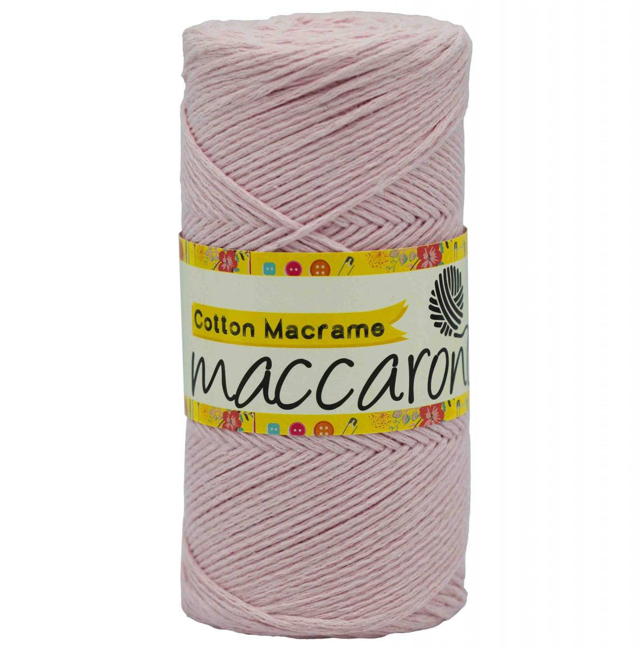 

Эко хлопковый шнур Cotton Macrame Maccaroni 2,5 мм, нежно-розовый