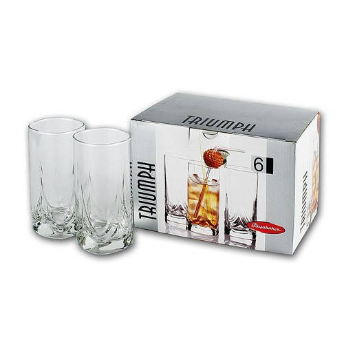 

Набор стаканов высоких Pasabahce Триумф 290 мл 6 шт (41630), Прозрачный