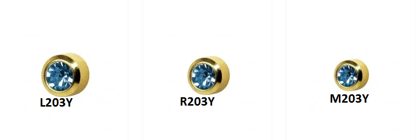 

Серьги гвоздики Studex R203Y завальцованные