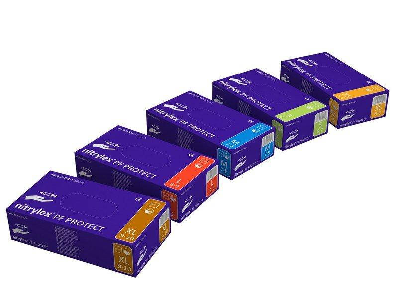 

Перчатки нитрил Nitrilex Basic 7-8 M фиолет 100 шт уп, Голубой