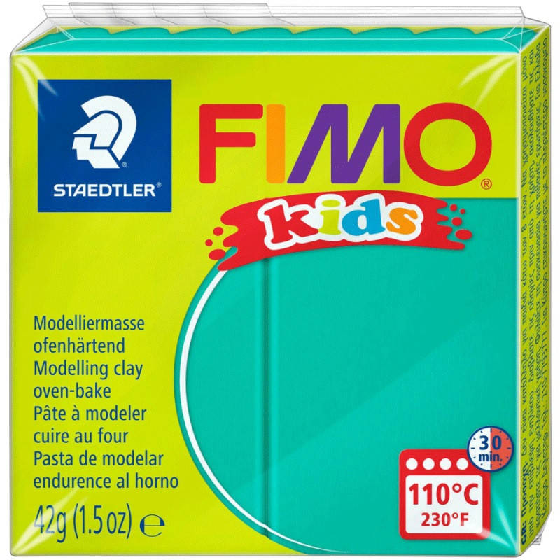

Полимерная глина Fimo Kids зеленая 42 грамма Staedtler, 80305, Зелёный