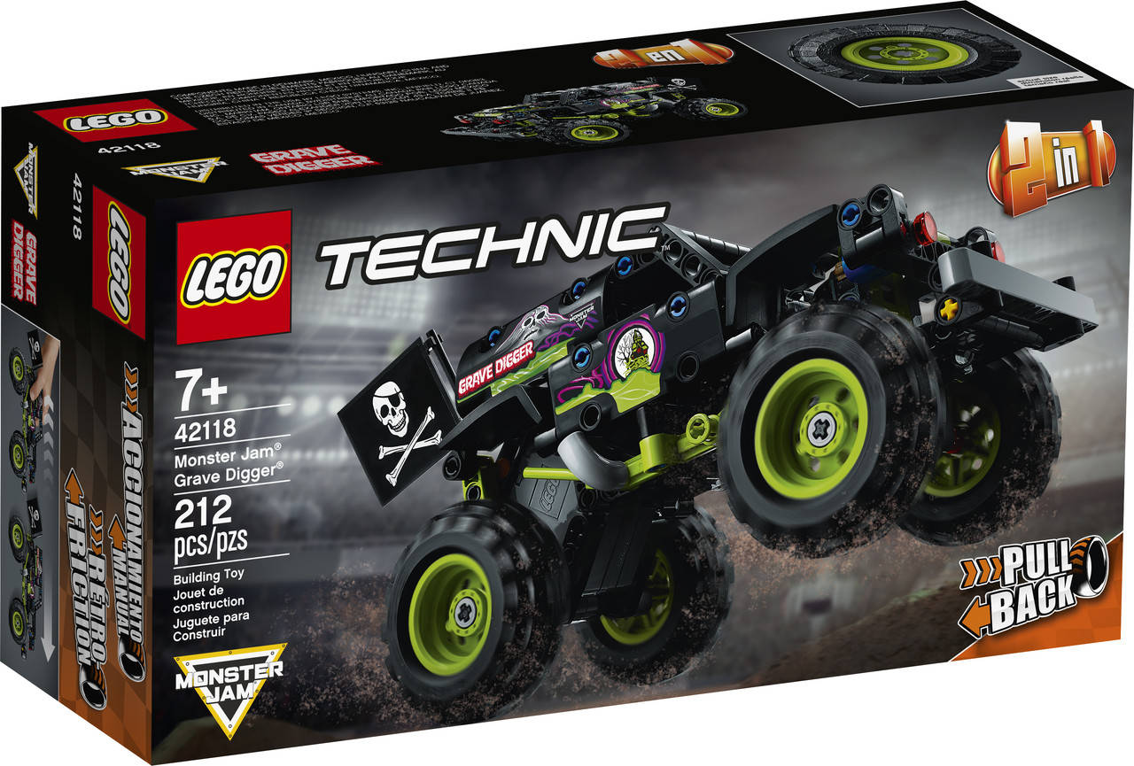 

LEGO ЛЕГО Technic Monster Jam Grave Digger 42118 (212 деталей), Красный