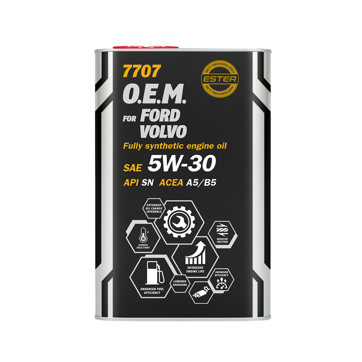 

Моторное масло Mannol 7707 O.E.M. for FORD VOLVO 5W-30 1л синтетическое для Форд, Вольво