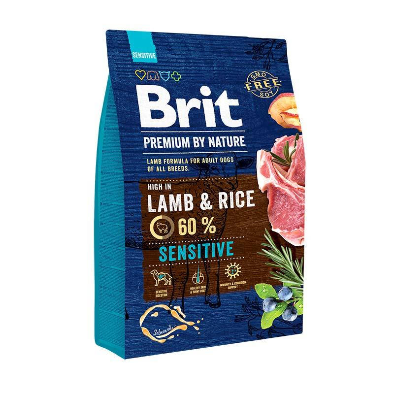 

Корм Brit Premium Lamb and Rice 3 кг гипоаллергенный для собак с ягненком и рисом