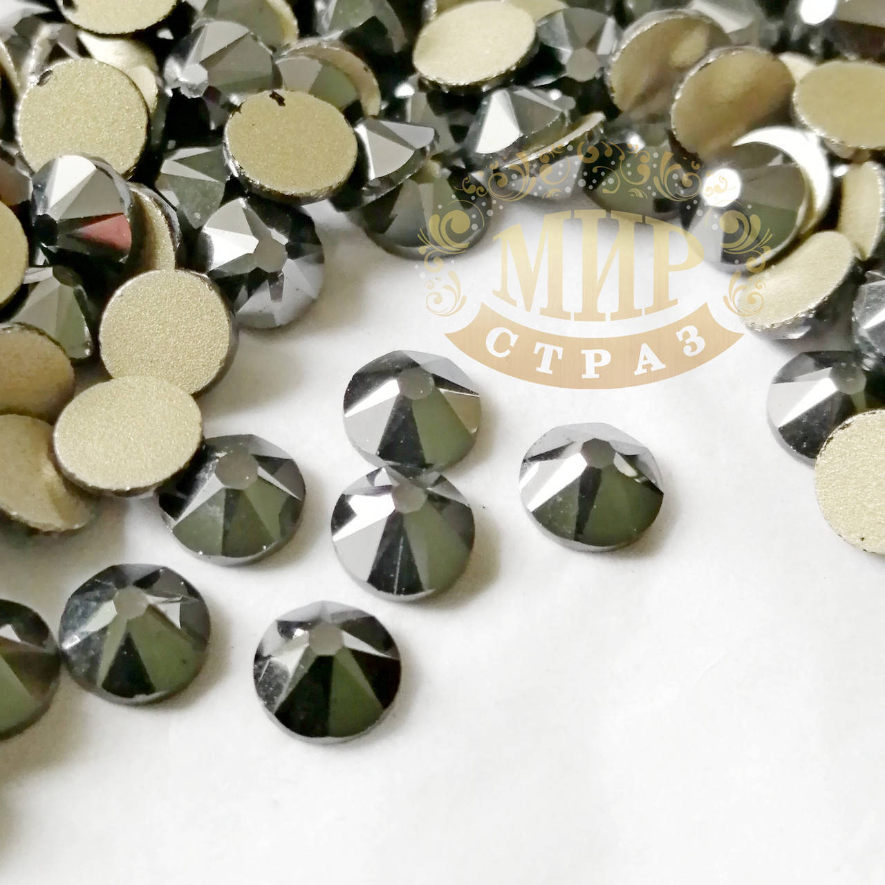

Стразы Xirius Crystals, цвет Jet Hematite, ss40 (8,4мм), 1 шт