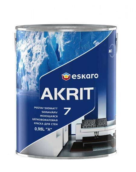 

МОЮЩАЯСЯ КРАСКА ДЛЯ СТЕН И ПОТОЛКА ESKARO AKRIT 7 0.95