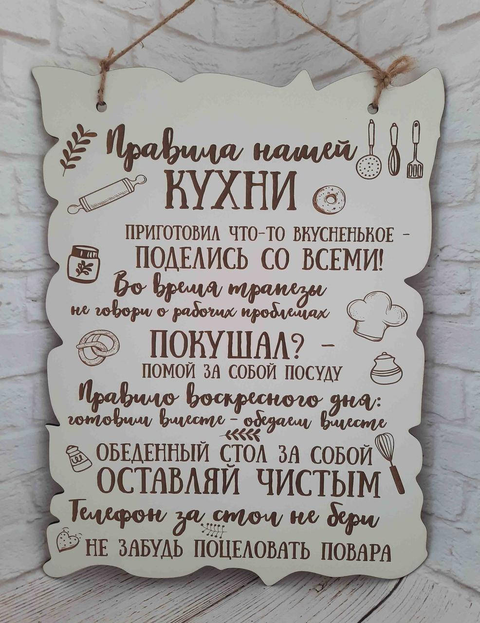 

Постер. Правила нашей кухни