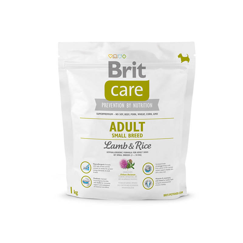 

Brit Care Adult Small Breed Lamb & Rice 1кг- корм для собак мелких пород с ягненком