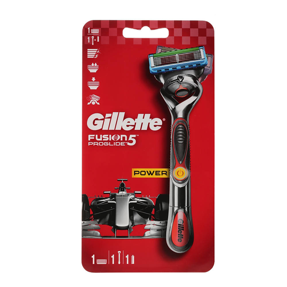 

Станок с 1 сменной кассетой Gillette Fusion Proglide Power (7702018514892), Красный
