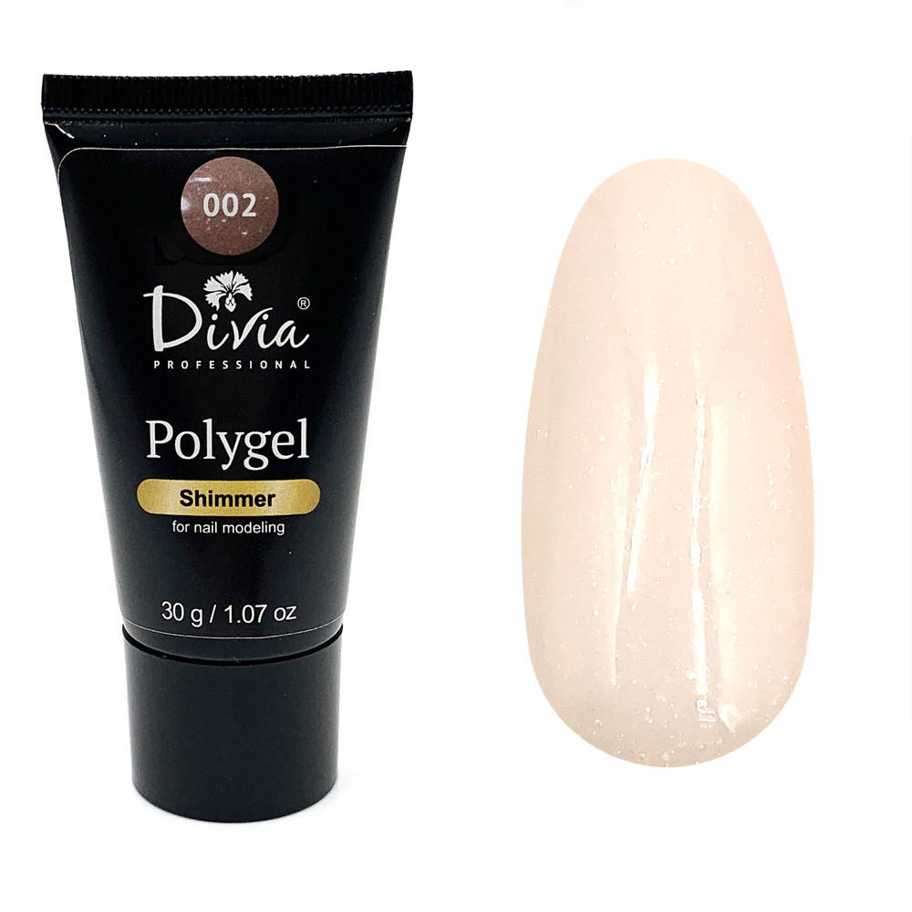 

Divia Гель акриловый для наращивания ногтей с шиммером Polygel Shimmer Di907 №002, 30 мл
