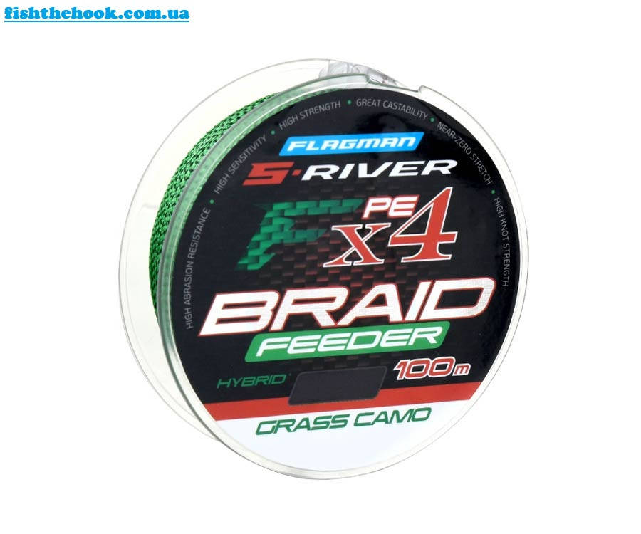 

Шнур Flagman S-River Feeder Braid 100м 0.16мм 10.1кг, Зелёный