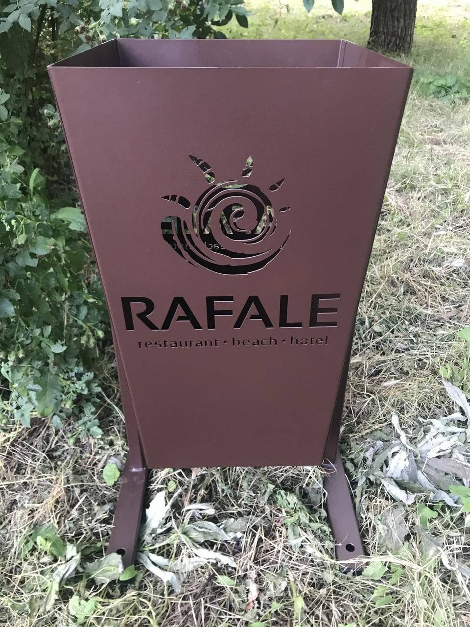 

Урна металлическая уличная с логотипом